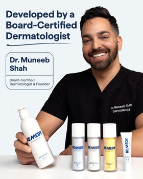 Remedy Science label ingredient list showing dermatologist-created gentle formula