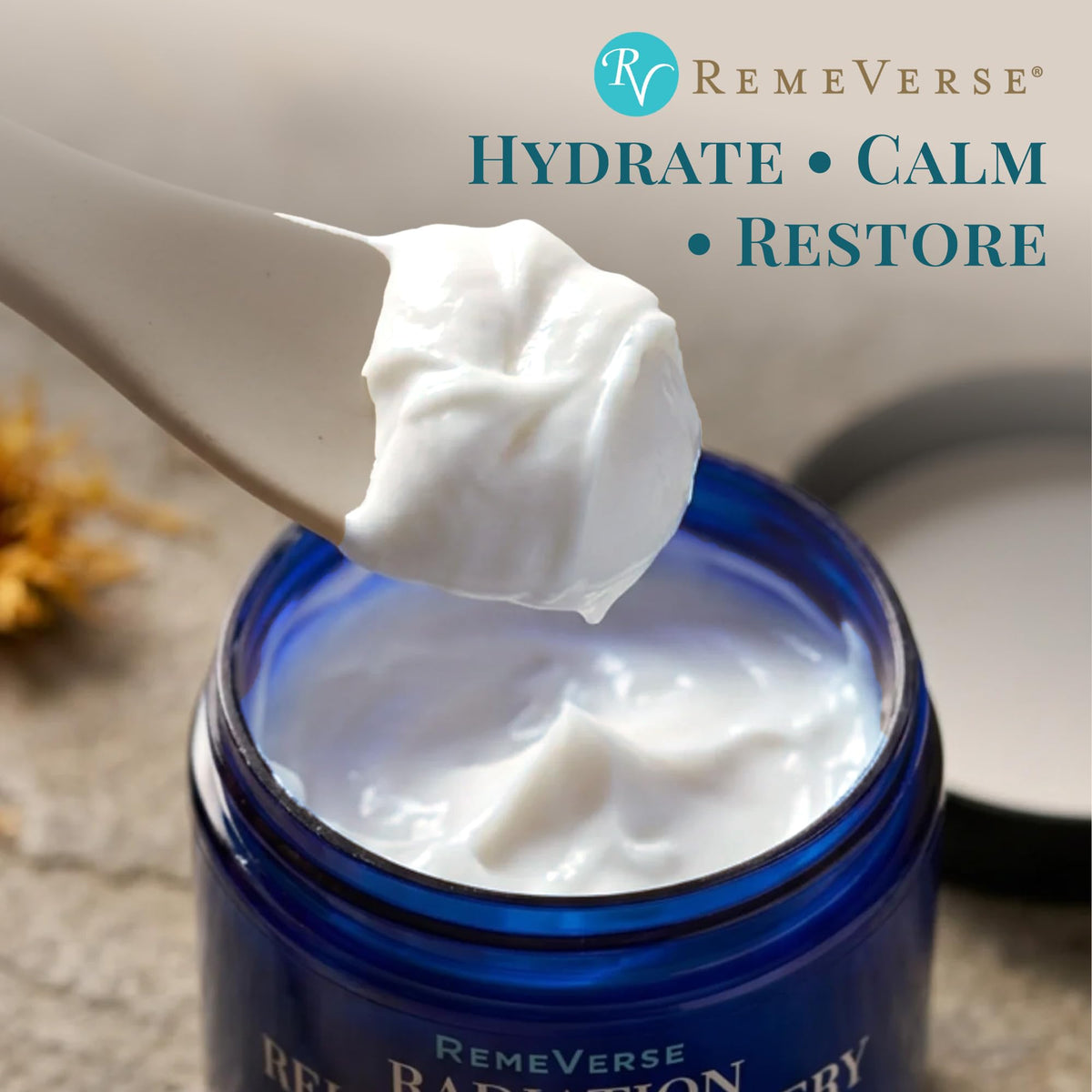 RemeVerse being applied to forearm for soothing moisture