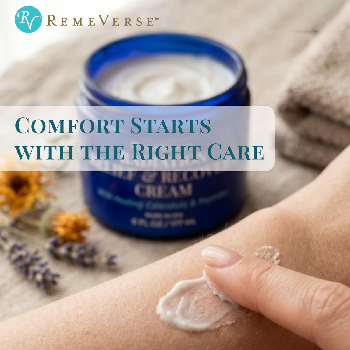 RemeVerse next to coin illustrating the 6 fl oz size