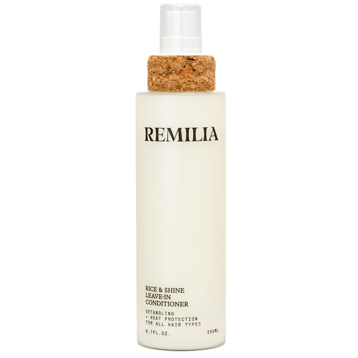Remilia Hair front packaging showing bottle and branding benefit: clear product identity