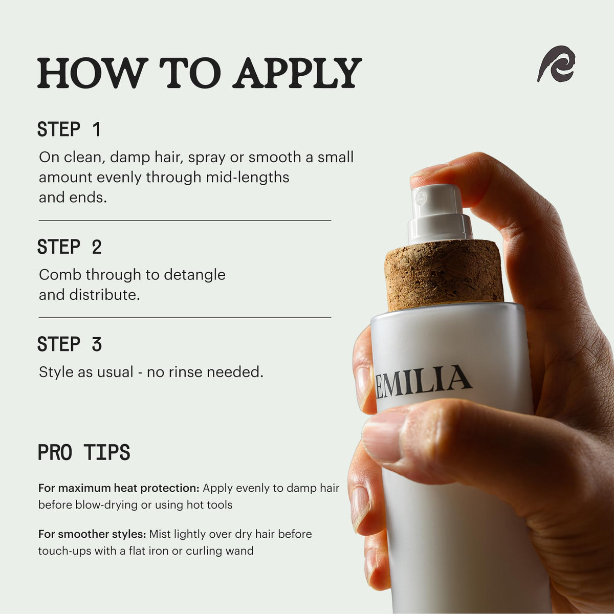 Remilia Hair botanical ingredients arranged to highlight natural oils benefit