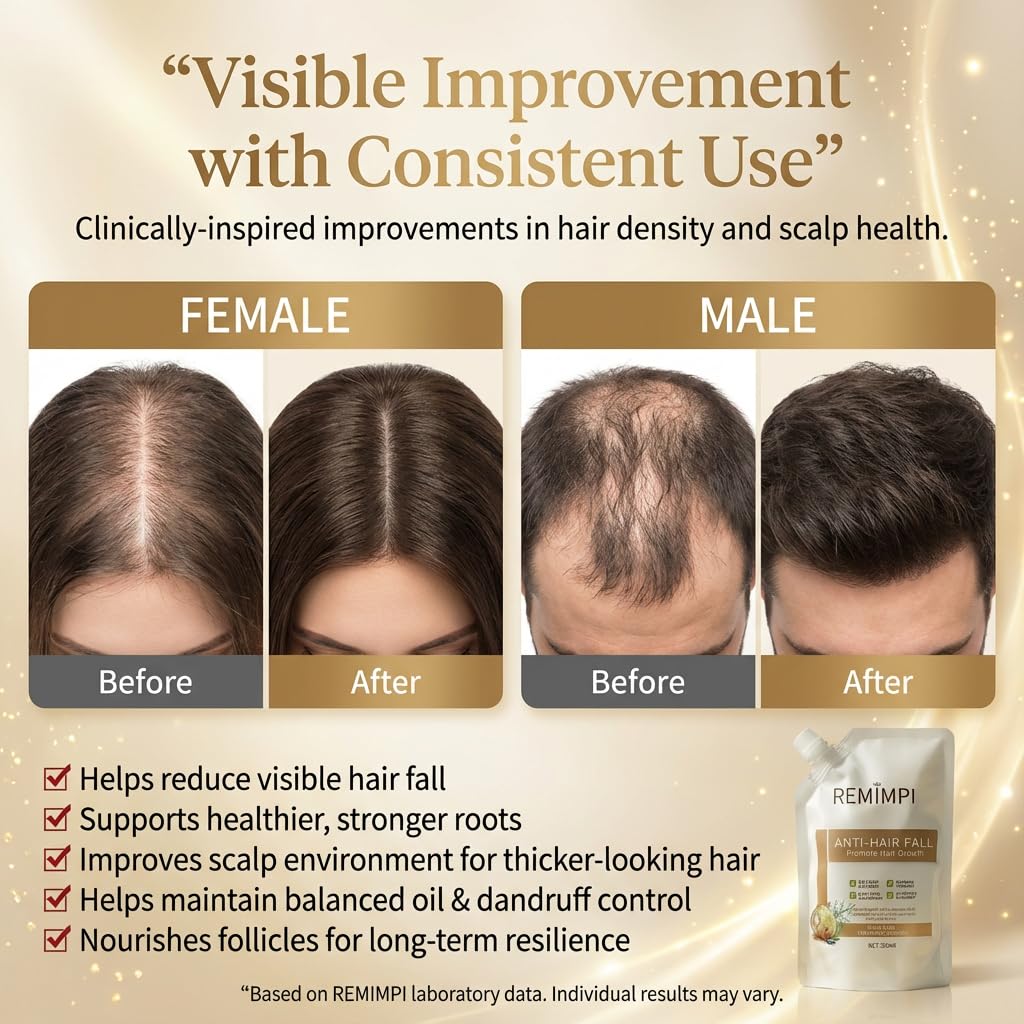 REMIMPI ginseng root image conveying scalp vitality support