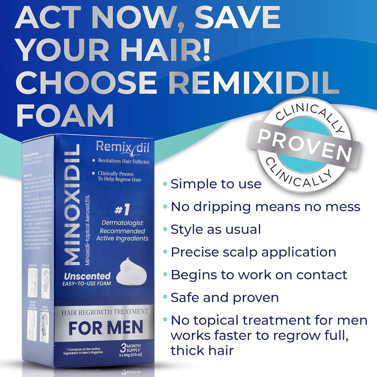 Rida Hair Research Institute Remixidil applicator close-up for precise, mess-free application