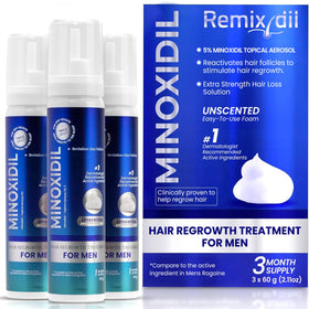Rida Hair Research Institute Remixidil front packaging shows product benefits and three-month supply