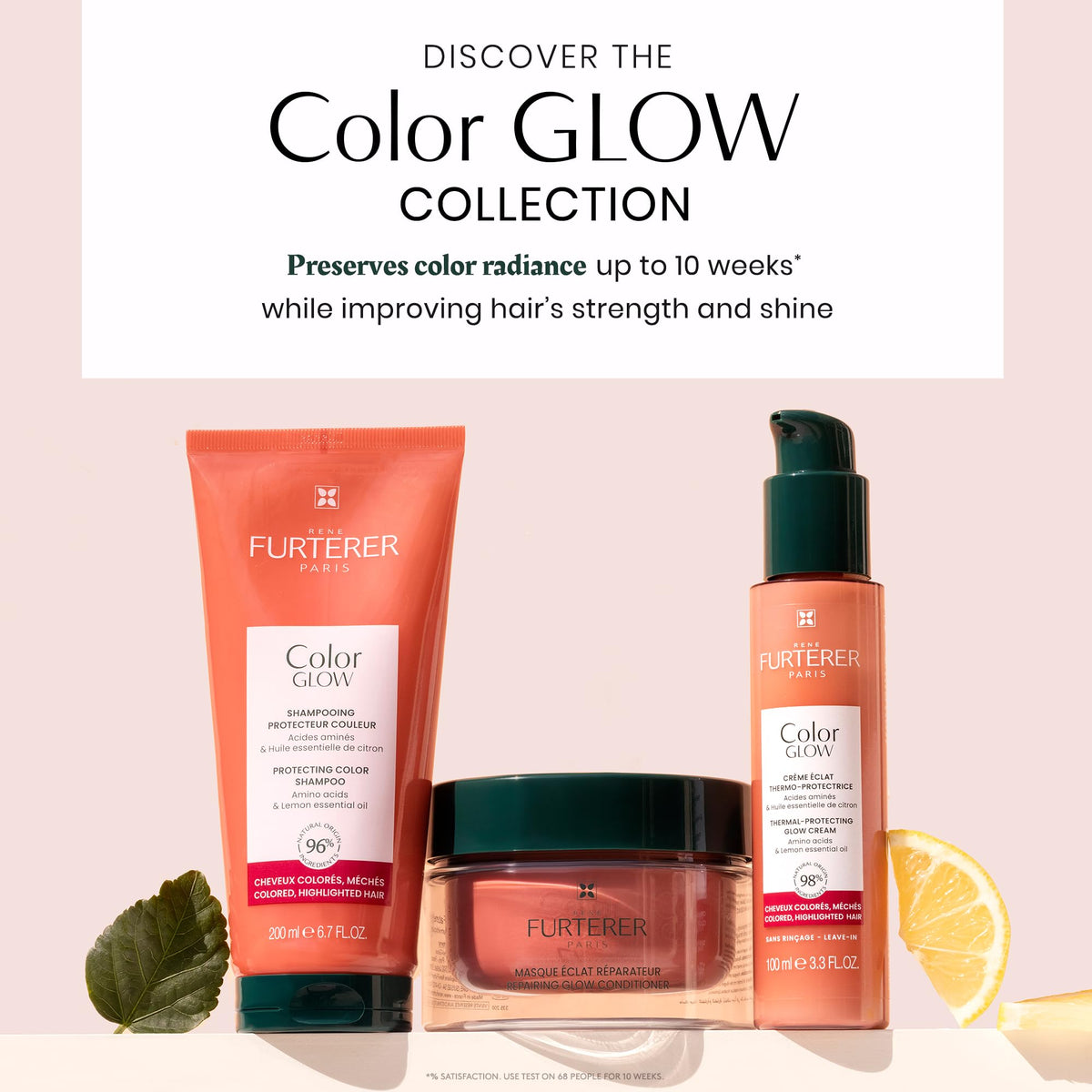 René Furterer shampoo in bathroom lifestyle scene showing salon-level results