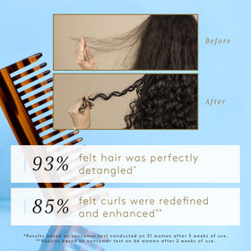 René Furterer before and after curls showing enhanced definition