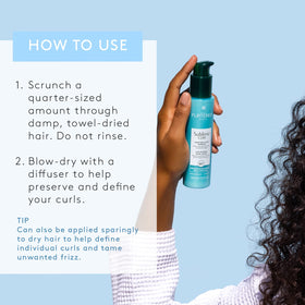René Furterer drying with diffuser to boost curl definition