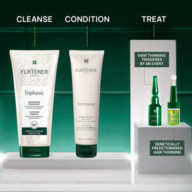 René Furterer Pfaffia root and essential oils visual showing natural actives and scalp benefits