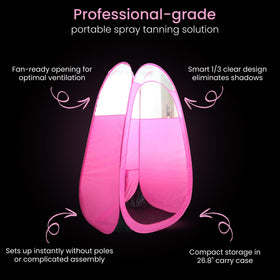 Reneebeautytan folded in carry case for easy transport and storage