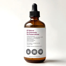 Close-up oil drop texture showing Renewalize smooth absorbency benefit