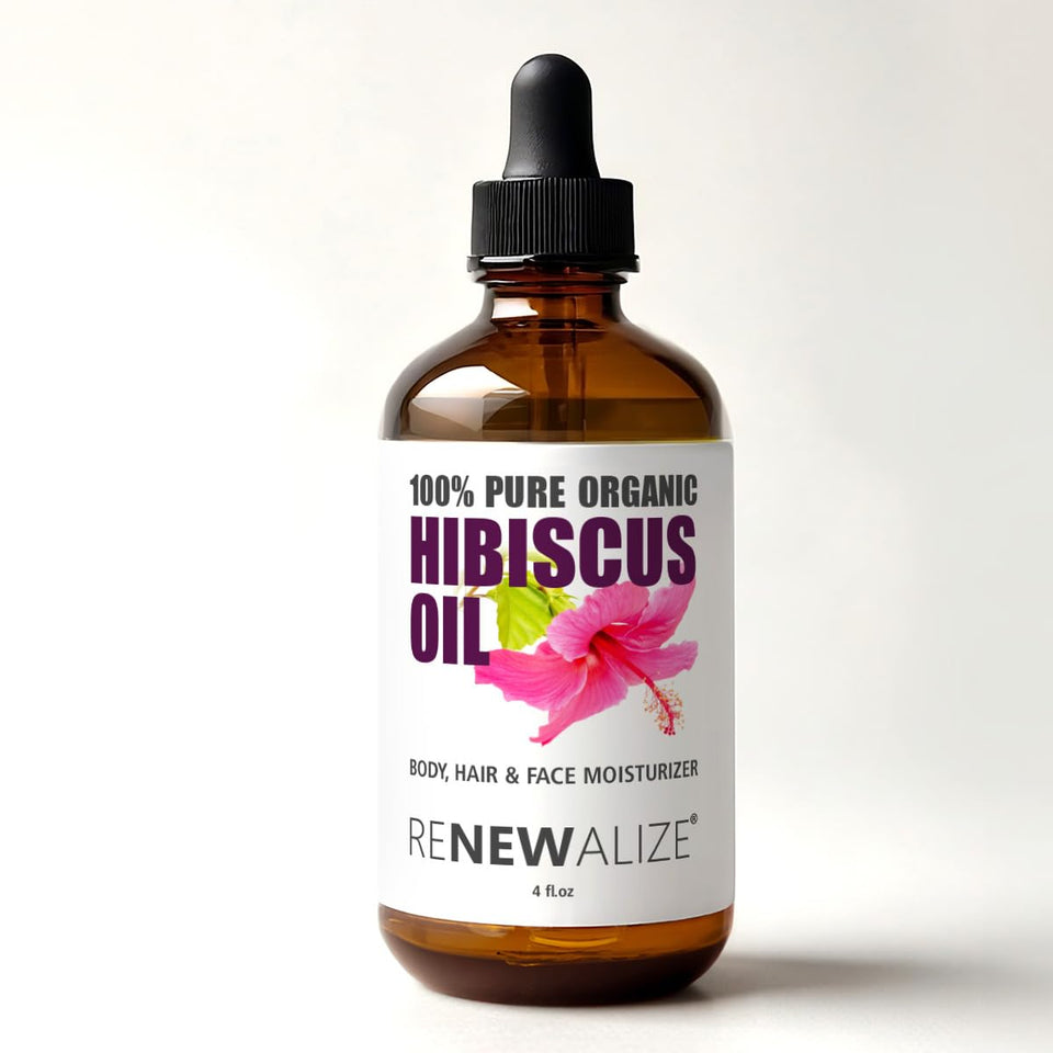 Renewalize front bottle view showing 4 fl oz packaging and pure oil benefit