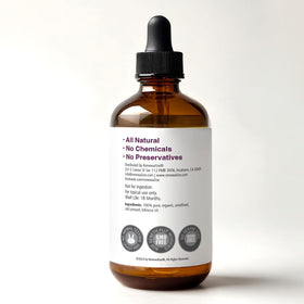 Renewalize oil pouring drop to demonstrate purity and easy dosing benefit
