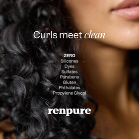 RENPURE conditioner creamy texture close-up for detangling benefit