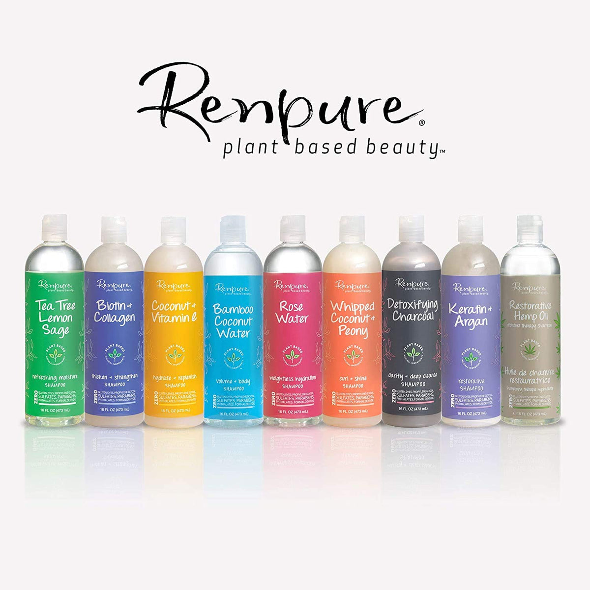 Renpure 16 oz bottle being poured to show scale and easy dispensing