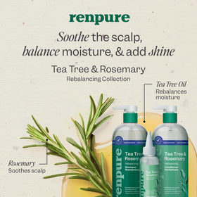 Renpure shampoo lather texture, clarifies scalp without stripping