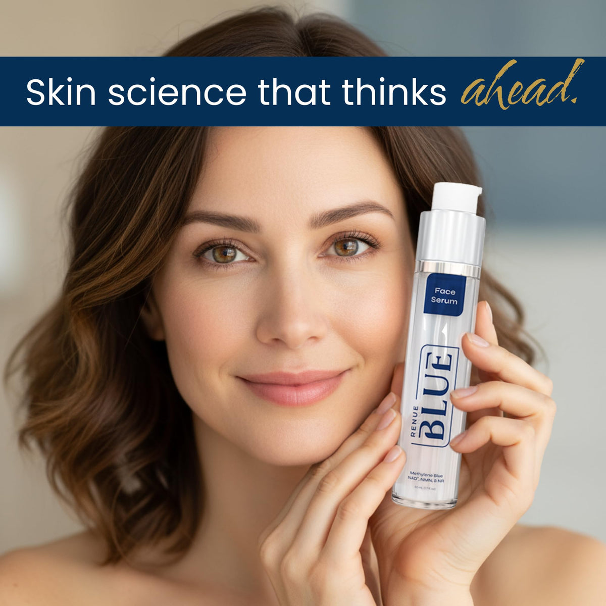 Renue By Science close-up of serum texture, lightweight hydration benefit