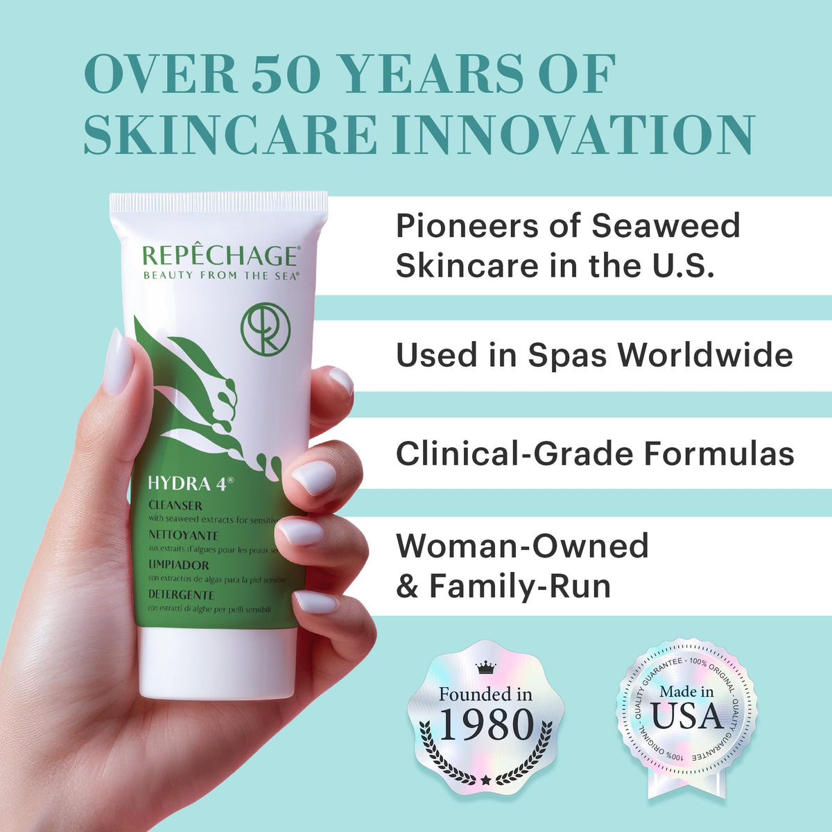 Repechage in bathroom setting showing daily routine use and calming spa-like benefit