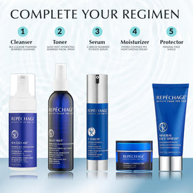 Repechage jar in bathroom morning routine conveying daily moisturizing use
