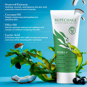 Repechage cleanser in hand demonstrating easy application and softening benefit