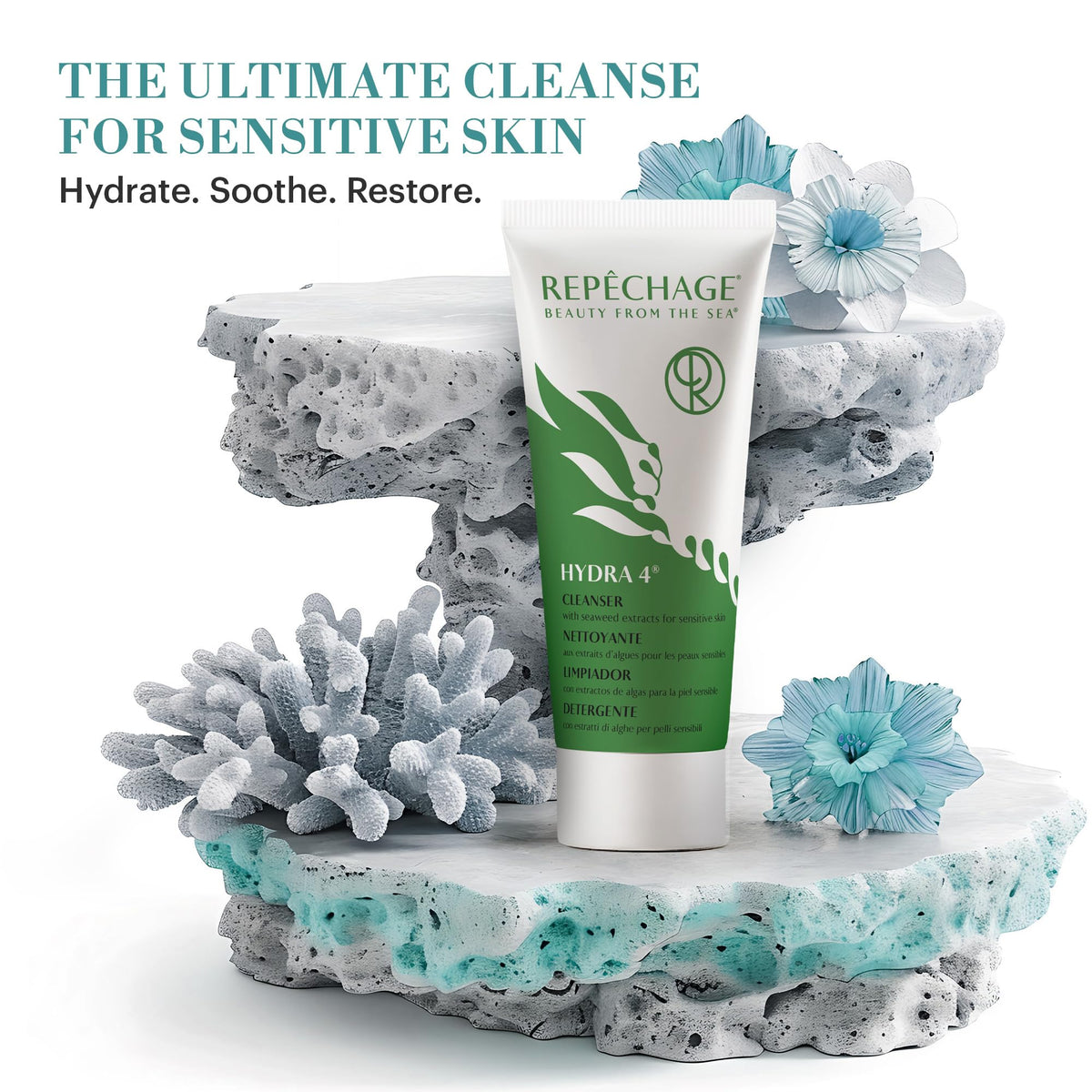 Repechage creamy texture closeup illustrating gentle, non-stripping formula benefit