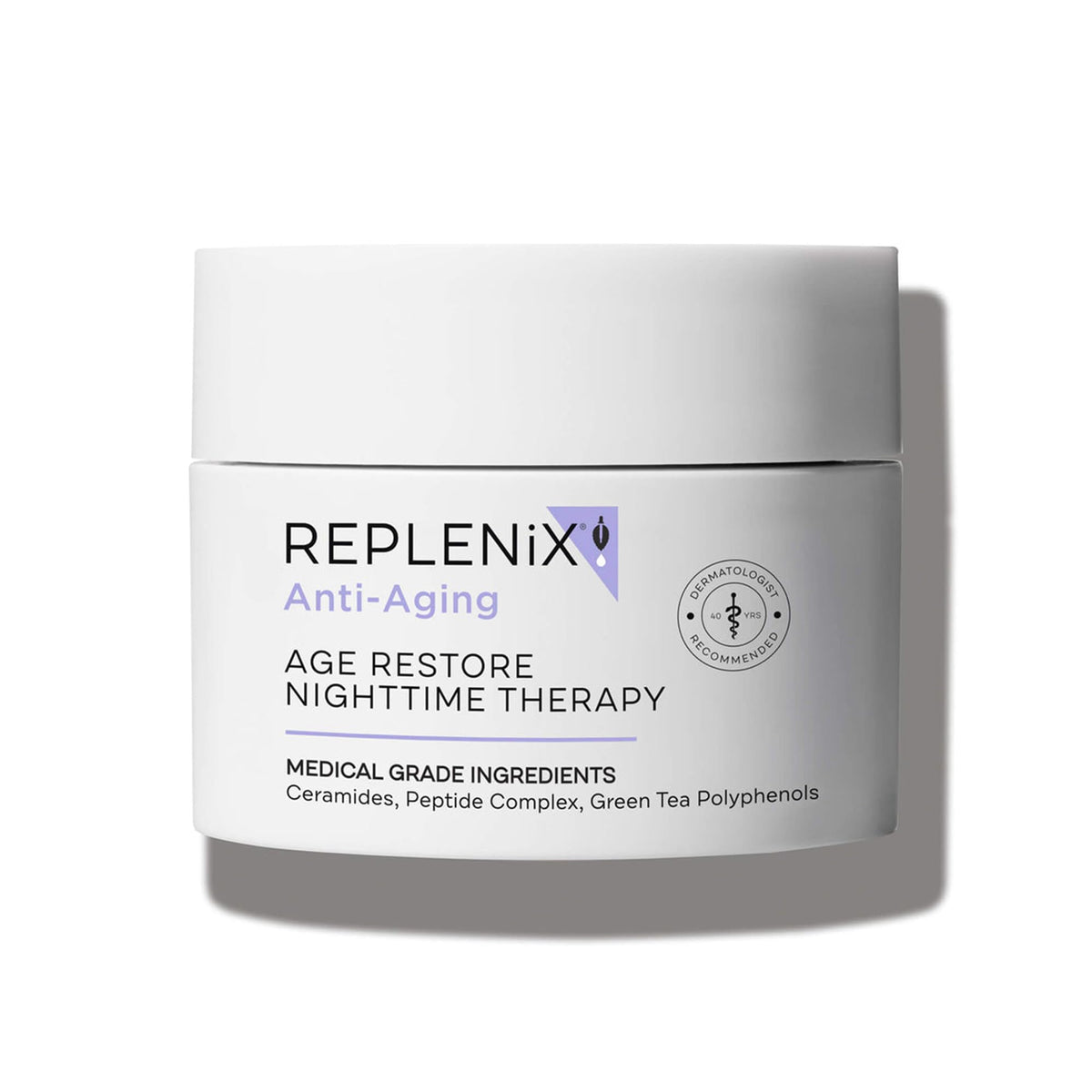 Replenix jar front packaging showing product and benefits