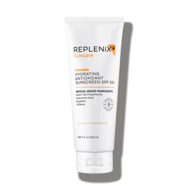 Replenix front packaging showing SPF 50+ protection and benefits