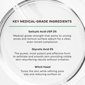 Replenix pad soaked in solution demonstrating medical-grade acids