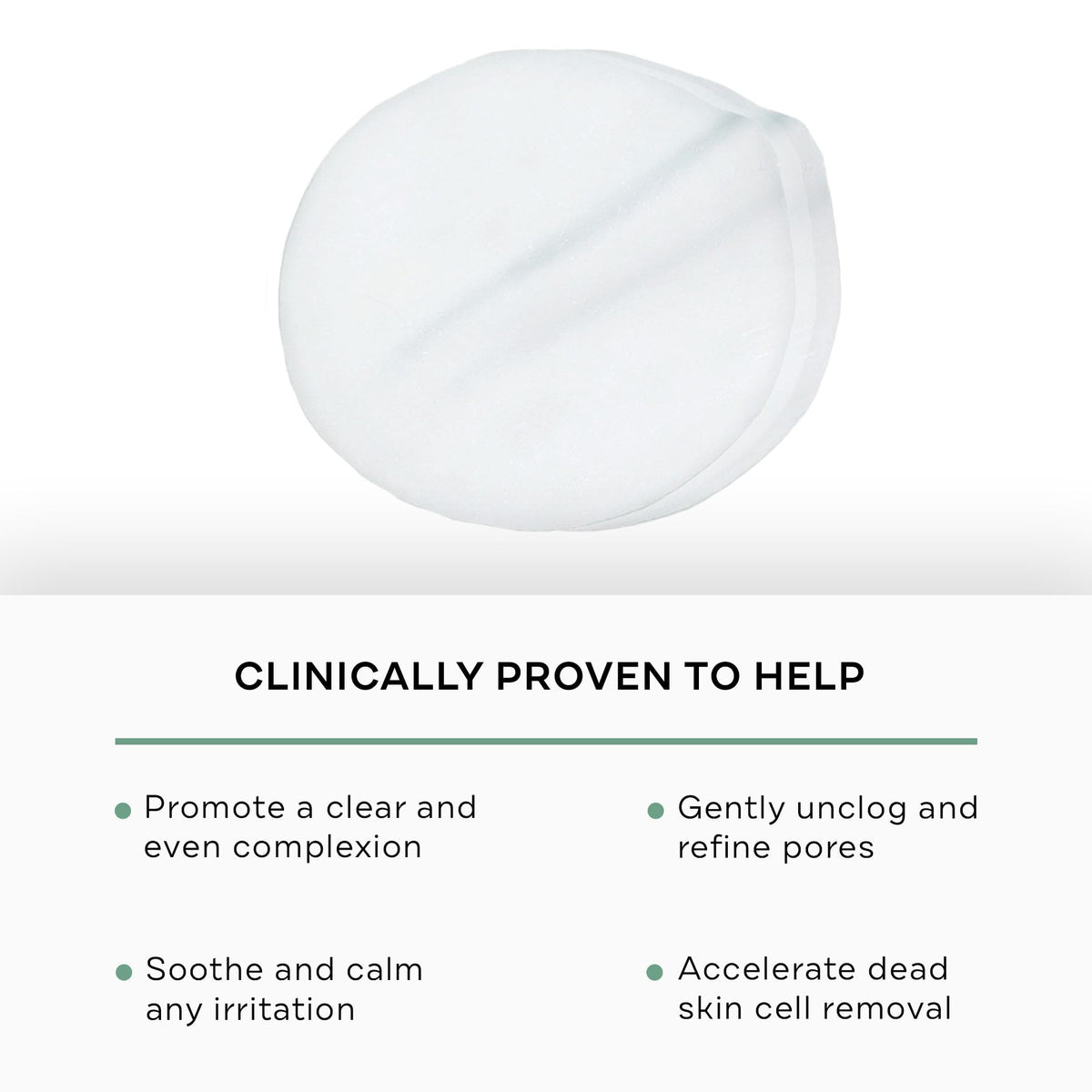 replenix pad texture close-up displaying soaked cotton and gentle exfoliation
