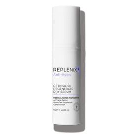 Replenix front packaging showing serum bottle and label for clear identification and trust