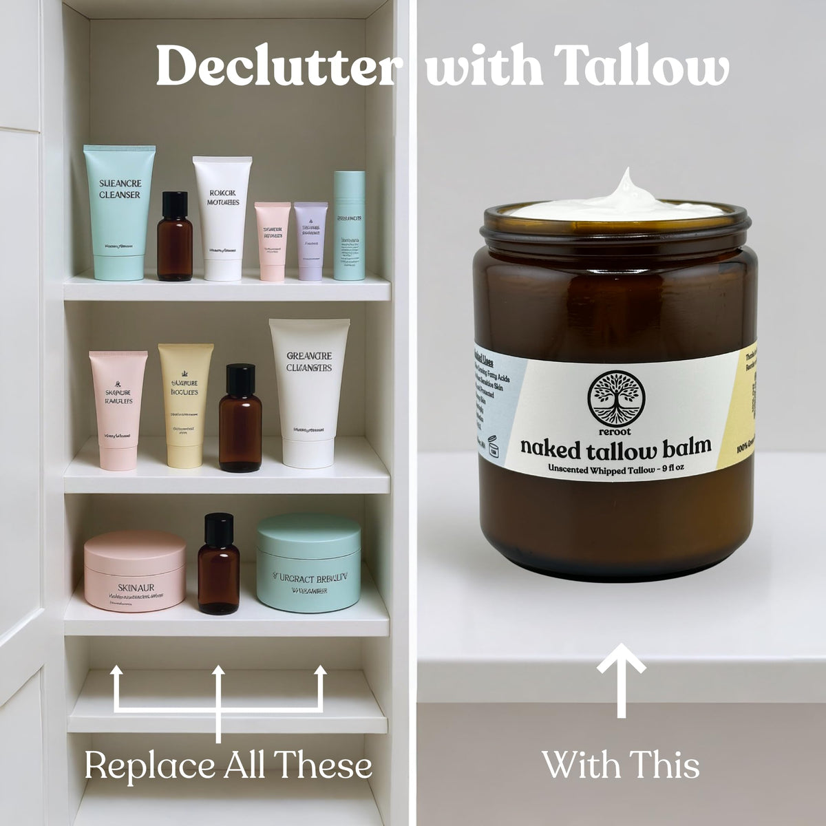Reroot Organics applying balm to hands demonstrating moisturization and protective feel
