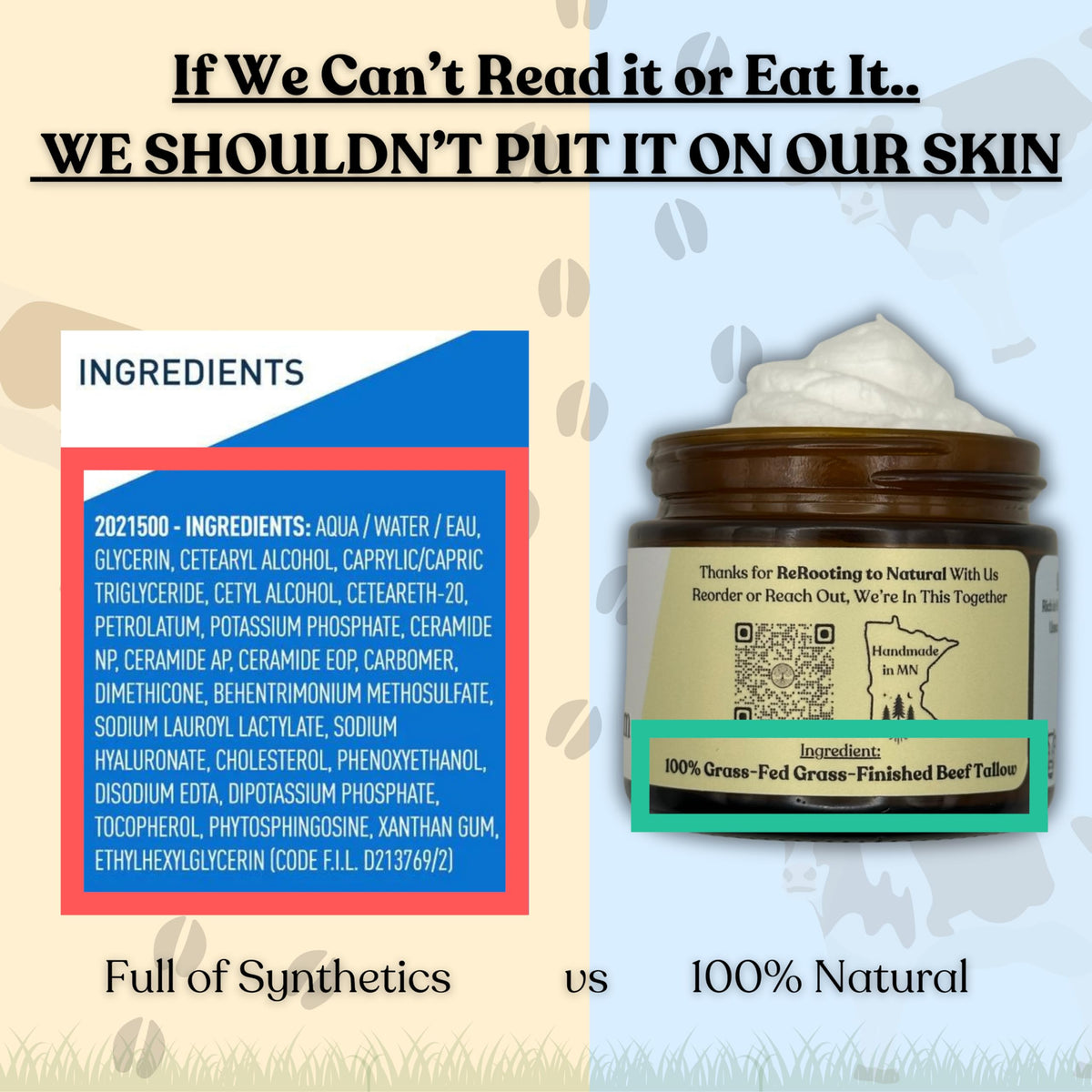 Reroot Organics balm applied to hand demonstrating quick absorption