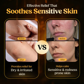 Reroot Organics applied to baby cheek demonstrating gentle nourishment