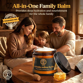 Reroot Organics jar and box arrangement conveying premium, natural care