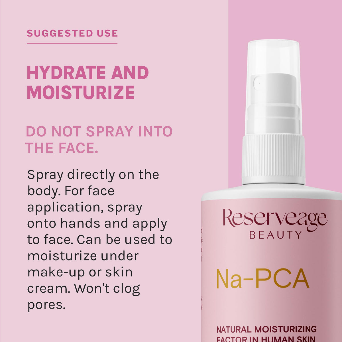 Reserveage Nutrition spray on hand showing size and travel-friendly convenience