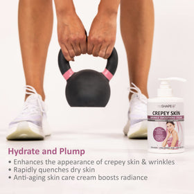 Reshape+ cream texture close-up highlighting rich emollient feel and immediate softness