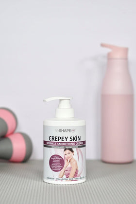 Reshape+ before and after texture comparison showing smoother skin
