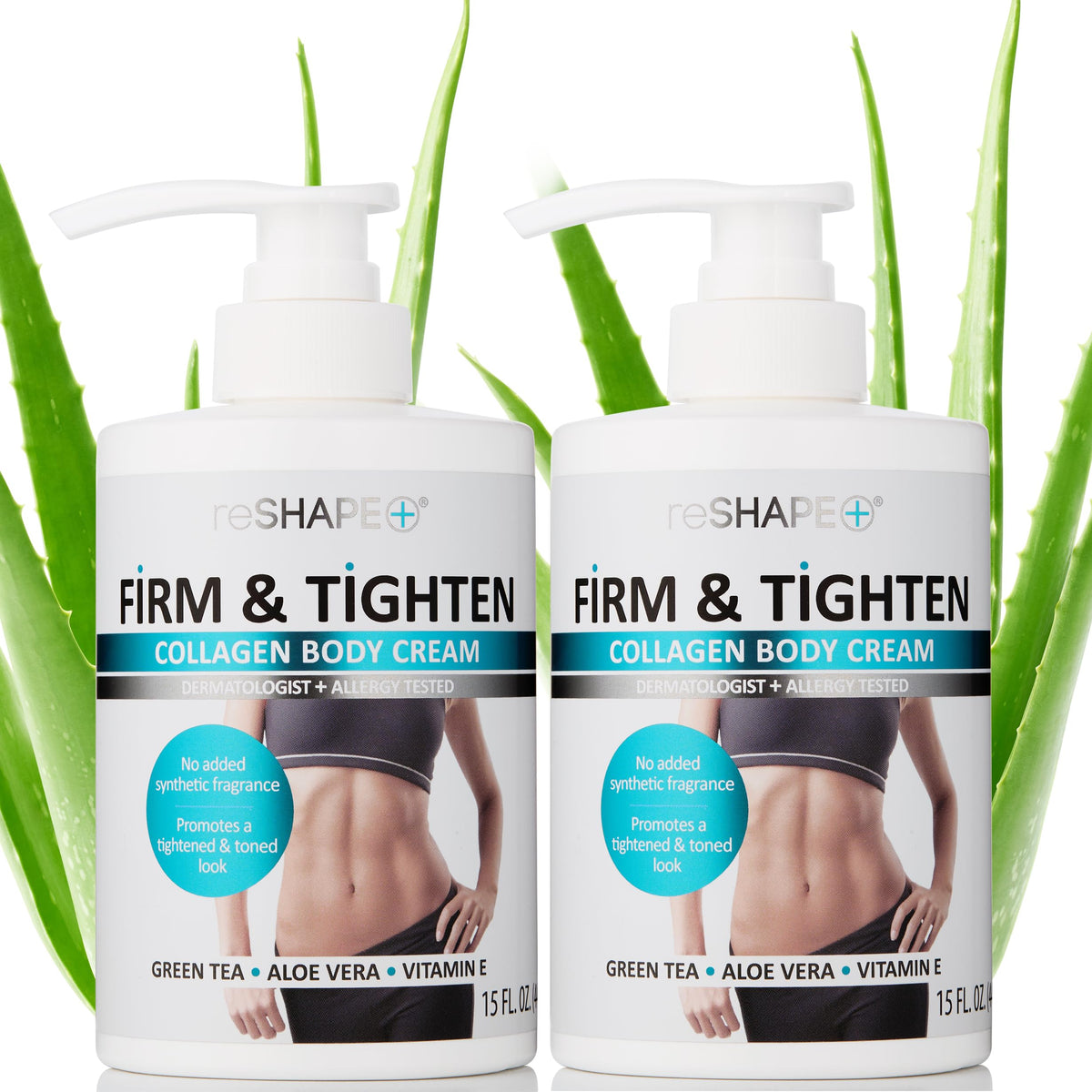 Reshape+ front jar packaging showing product and brand benefits