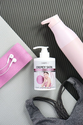 Reshape+ on bathroom vanity portraying daily skincare routine