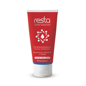 Resta front tube image showing packaging and travel-friendly size benefit