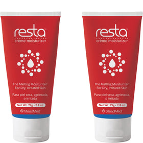 Resta front packaging 2.8 oz jars showing label and pack benefits