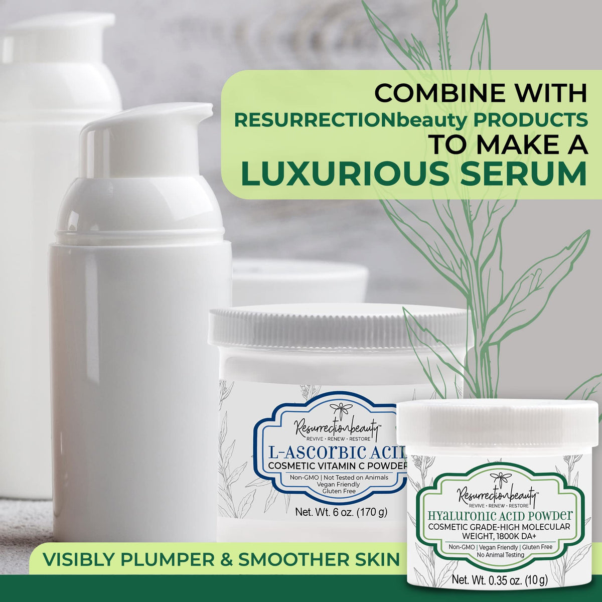 RESURRECTIONbeauty ingredient label detail showing transparency and safety benefit