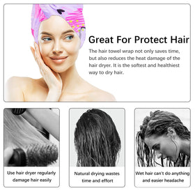 RETON adult wearing turban while getting ready to save drying time