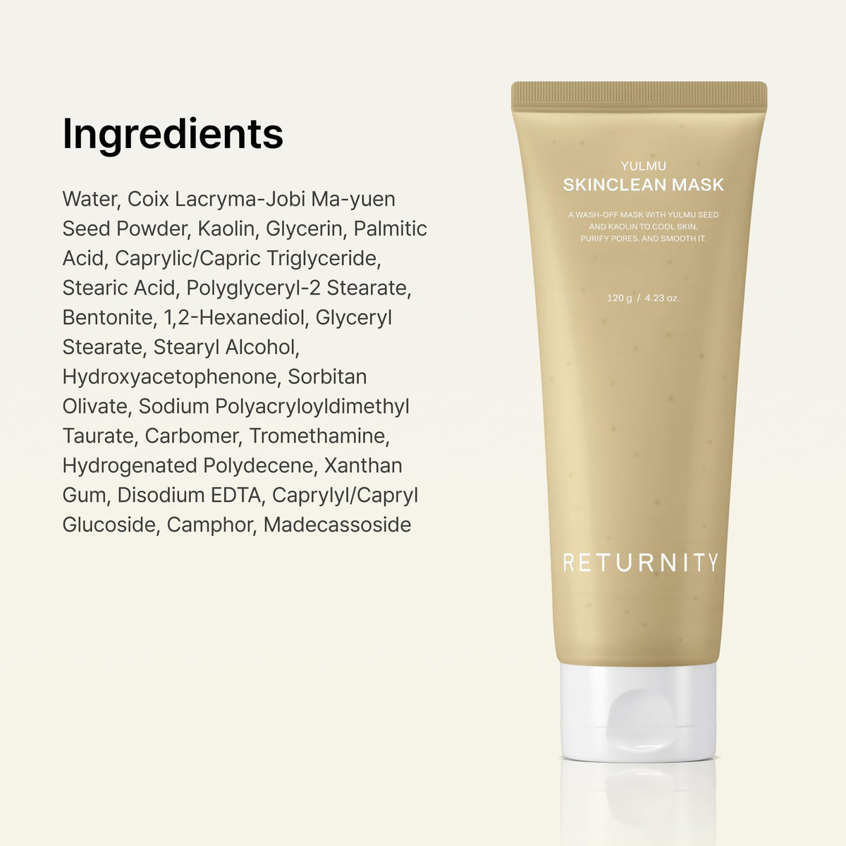 RETURNITY lifestyle bathroom scene showing relaxing skin routine