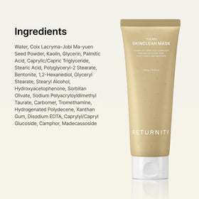 RETURNITY lifestyle bathroom scene showing relaxing skin routine