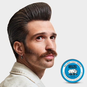 REUZEL close-up texture of pomade showing smooth, spreadable consistency for control