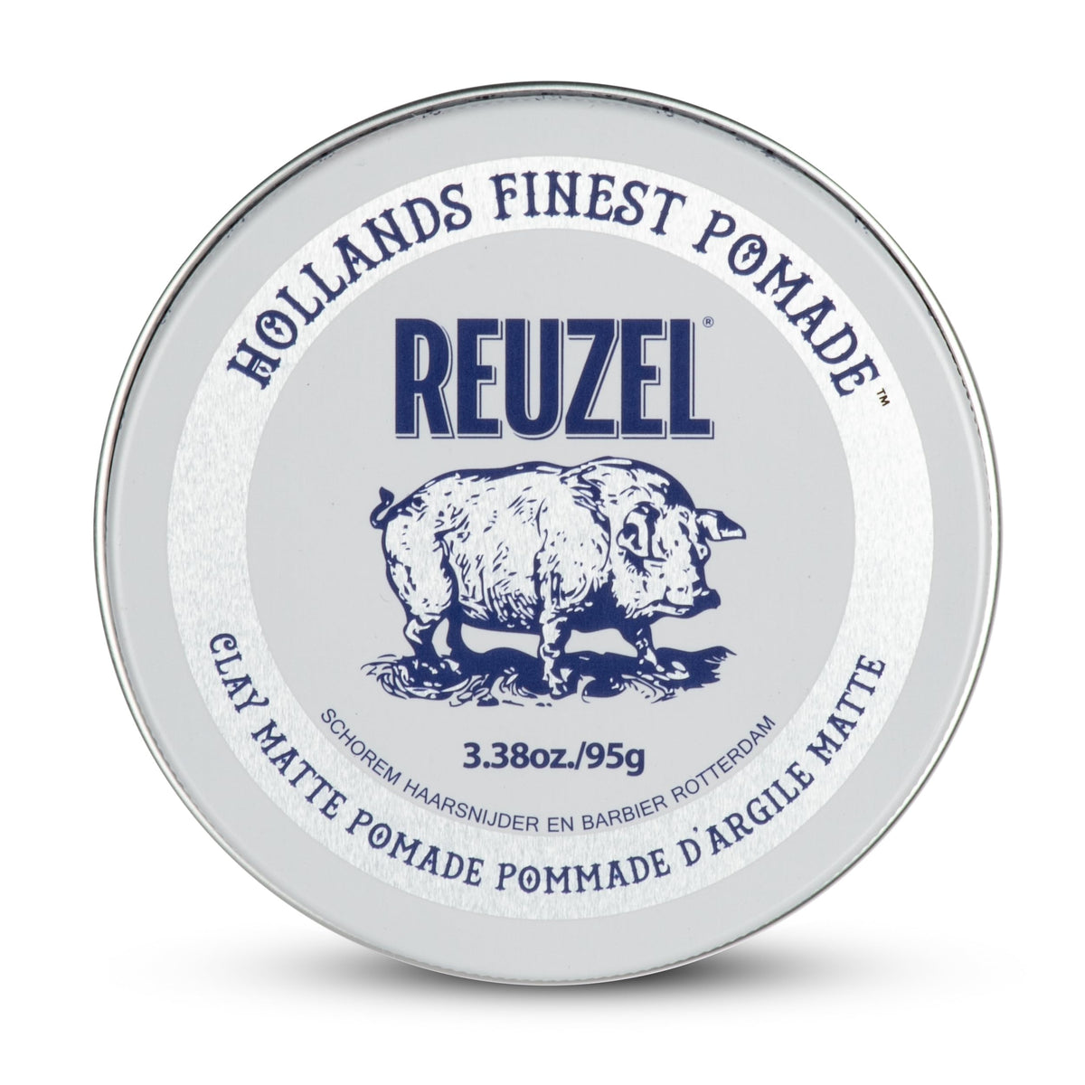 REUZEL front jar view showing matte pomade packaging and easy identification