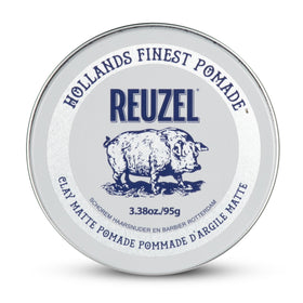 REUZEL front jar view showing matte pomade packaging and easy identification