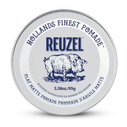 REUZEL front jar view showing matte pomade packaging and easy identification