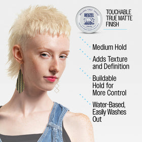 REUZEL before and after styling showing improved texture and separation