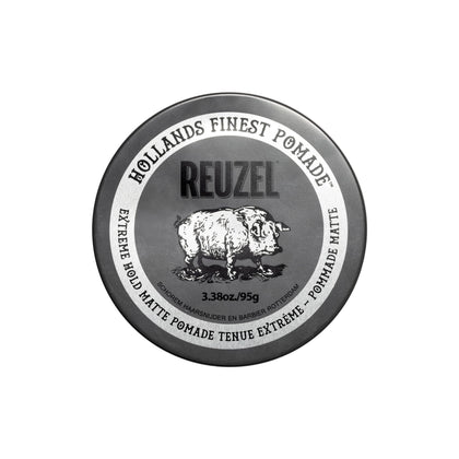REUZEL front jar view showing strong hold packaging benefit